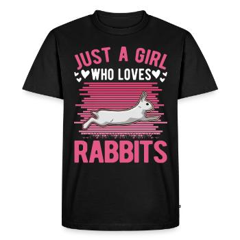 Lapin Lapin Lapin Lapin Lapin - T-shirt Premium bio Homme - noir - Devant - Nico (187cm)