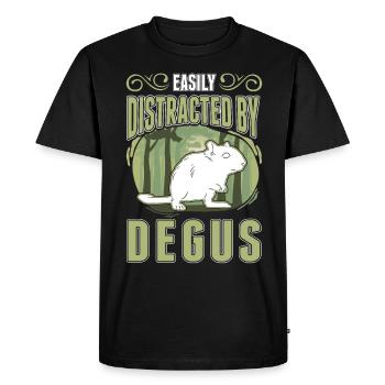 Degu Cadeau Arbuste Rat Forest Degu - T-shirt Premium bio Homme - noir - Devant - Nico (187cm)