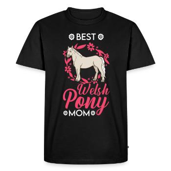 Best Welsh Pony Mom - Men's Premium Organic T-Shirt - black - Front - Nico (187cm)