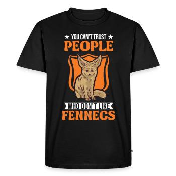 Fennec Gift Desert Fox Fennec - Men's Premium Organic T-Shirt - black - Front - Nico (187cm)