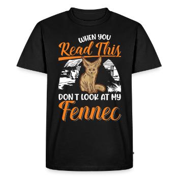 Fennec Gift Desert Fox Fennec - Men's Premium Organic T-Shirt - black - Front - Nico (187cm)