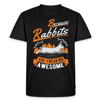 Rabbit Gift Rabbit Rabbit - Men's Premium Organic T-Shirt - black - Front - Nico (187cm)