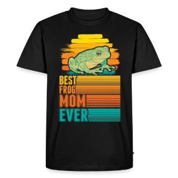 Meilleure maman grenouille - T-shirt Premium bio Homme - noir - Devant - Nico (187cm)