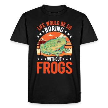 Frog Gift Tree Frog - Men's Premium Organic T-Shirt - black - Front - Nico (187cm)