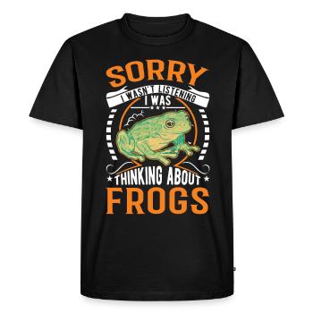 Frog Gift Tree Frog - Men's Premium Organic T-Shirt - black - Front - Nico (187cm)