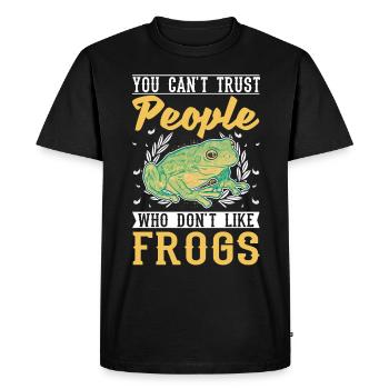 Frog Gift Tree Frog - Men's Premium Organic T-Shirt - black - Front - Nico (187cm)