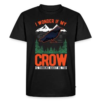 Corbeau Corbeau Corbeau - T-shirt Premium bio Homme - noir - Devant - Nico (187cm)
