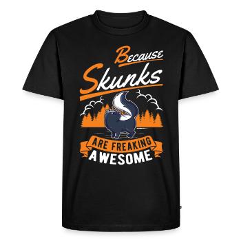 Because Skunks are freaking awesome skunk - Men's Premium Organic T-Shirt - black - Front - Nico (187cm)