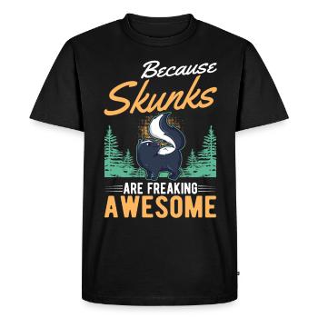 Because Skunks are freaking awesome skunk - Men's Premium Organic T-Shirt - black - Front - Nico (187cm)