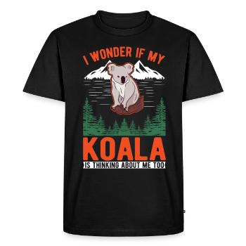 Koala lover Koala bear - Men's Premium Organic T-Shirt - black - Front - Nico (187cm)
