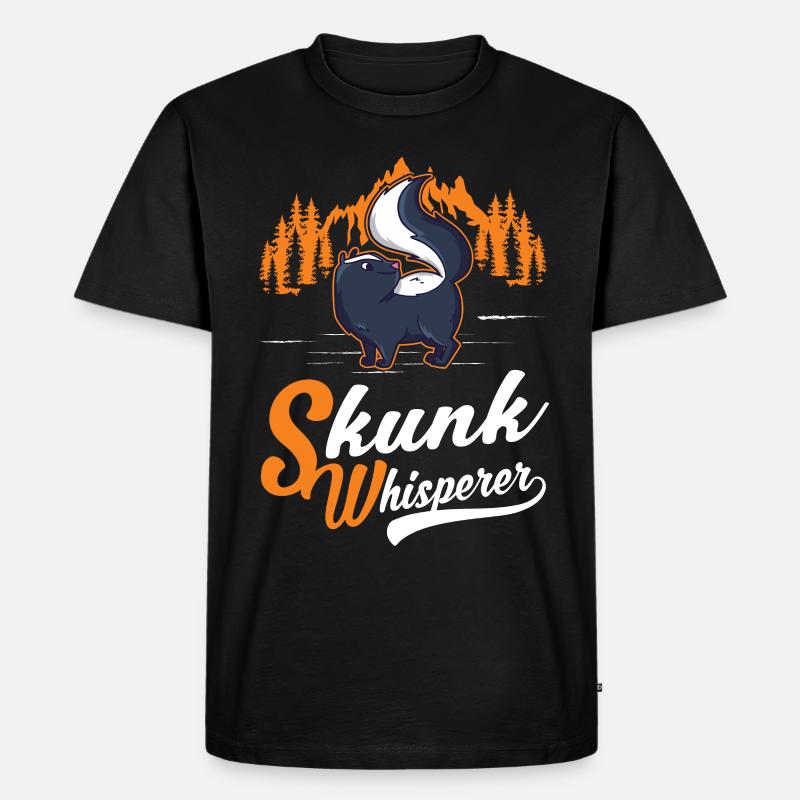 Stinktier Flüsterer - Männer Premium Bio T-Shirt - Schwarz