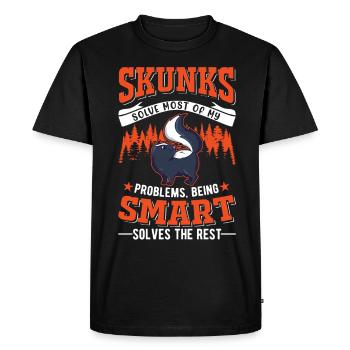 Skunk lover - Men's Premium Organic T-Shirt - black - Front - Nico (187cm)