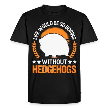 Hérisson Cadeau Stacheligel - T-shirt Premium bio Homme - noir - Devant - Nico (187cm)