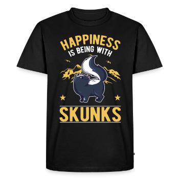 Skunk Happiness - Men's Premium Organic T-Shirt - black - Front - Nico (187cm)