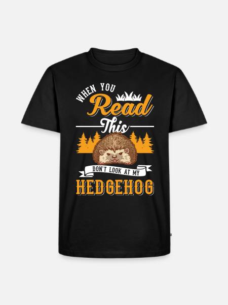 Hérisson Cadeau Stacheligel - T-shirt Premium bio Homme - noir