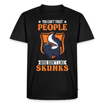 Skunk lover - Men's Premium Organic T-Shirt - black - Front - Nico (187cm)