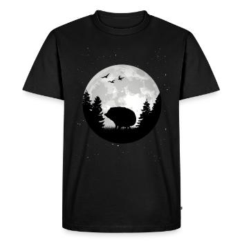 Hérisson Moon Spine Ligel - T-shirt Premium bio Homme - noir - Devant - Nico (187cm)