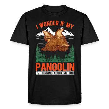 Pangolin Cadeau Pangolin - T-shirt Premium bio Homme - noir - Devant - Nico (187cm)