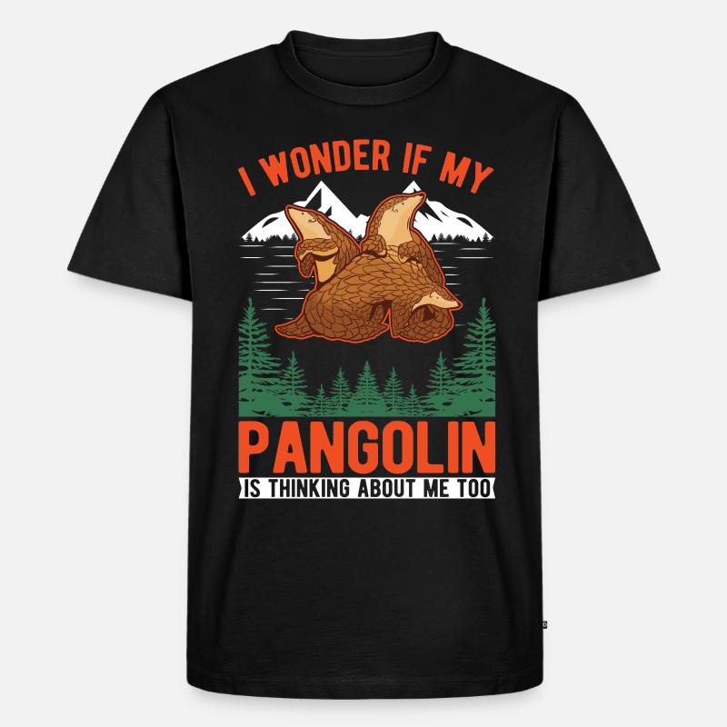 Pangolin Geschenk Schuppentier - Männer Premium Bio T-Shirt - Schwarz