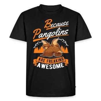 Because Pangolins are freaking awesome - Men's Premium Organic T-Shirt - black - Front - Nico (187cm)