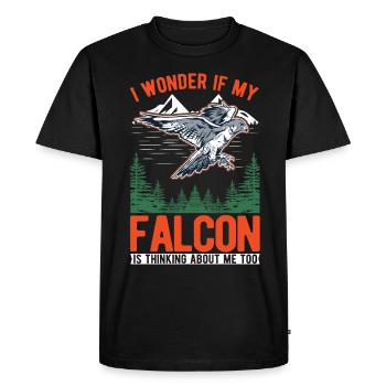 Falcon Gift Falcon Breeding Falcon Breeder Falconer - Men's Premium Organic T-Shirt - black - Front - Nico (187cm)