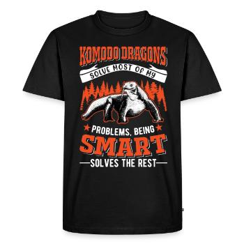 Komodo dragon Komodo dragon moniteur lézard - T-shirt Premium bio Homme - noir - Devant - Nico (187cm)