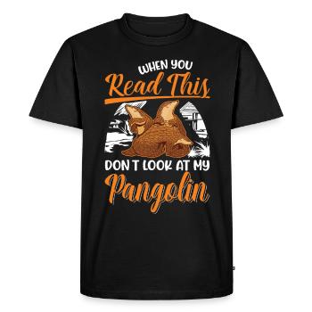 Pangolin Cadeau Pangolin - T-shirt Premium bio Homme - noir - Devant - Nico (187cm)
