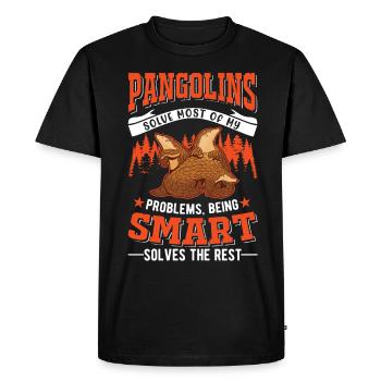 Pangolin Cadeau Pangolin - T-shirt Premium bio Homme - noir - Devant - Nico (187cm)
