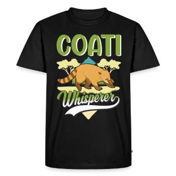 Coati Whisperer Proboscis Coati - Men's Premium Organic T-Shirt - black - Front - Nico (187cm)