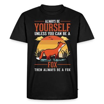Always be yourself Fox Fuchs - Men's Premium Organic T-Shirt - black - Front - Nico (187cm)