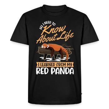 Red Panda Gift Cat Bear Red Panda - Men's Premium Organic T-Shirt - black - Front - Nico (187cm)
