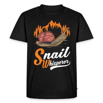 Schnecken Flüsterer Snail Whisperer - T-shirt Premium bio Homme - noir - Devant - Nico (187cm)
