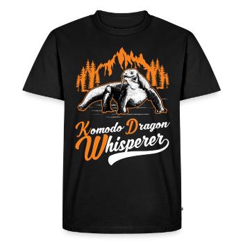 Komodowaran Flüsterer Komodo Dragon Whisperer - Men's Premium Organic T-Shirt - black - Front - Nico (187cm)