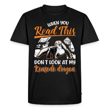 Komodo dragon moniteur lézard Komodo dragon - T-shirt Premium bio Homme - noir - Devant - Nico (187cm)