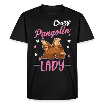 Pangolin fou Femme Pangolin - T-shirt Premium bio Homme - noir - Devant - Nico (187cm)