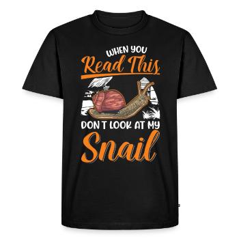 Escargot Cadeau Vignoble Escargot - T-shirt Premium bio Homme - noir - Devant - Nico (187cm)