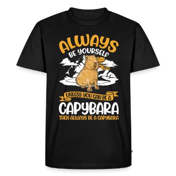 Sois toujours toi-même Capybara Wasserschwein Capibara - T-shirt Premium bio Homme - noir - Devant - Nico (187cm)