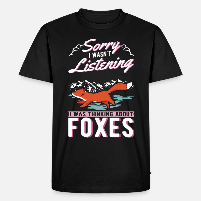 Fuchs Geschenk Rotfuchs - Männer Premium Bio T-Shirt - Schwarz