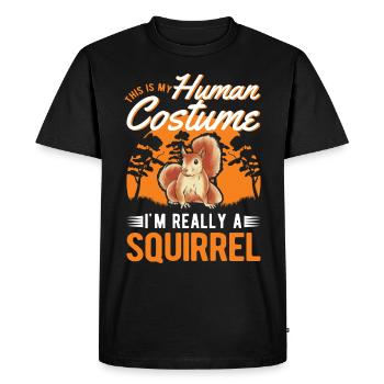 Squirrel Human Costume Halloween - Men's Premium Organic T-Shirt - black - Front - Nico (187cm)