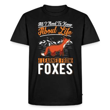 Fox Gift Red Fox - Men's Premium Organic T-Shirt - black - Front - Nico (187cm)