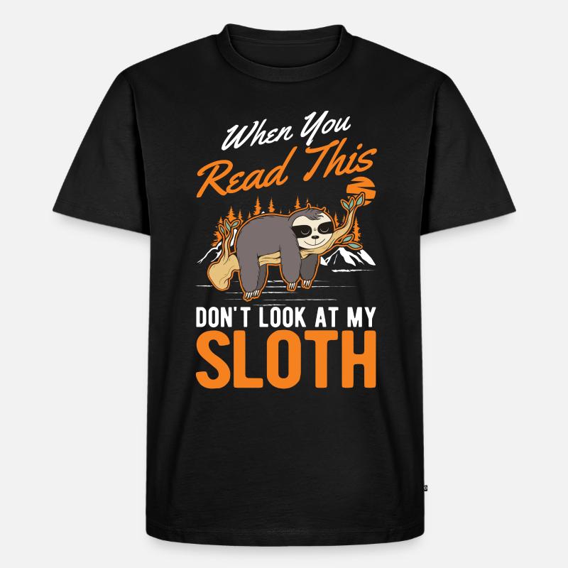 Sloth Gift Sloth - Men's Premium Organic T-Shirt - black