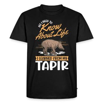 Tapir Tapir des plaines Tapirdae Tapir - T-shirt Premium bio Homme - noir - Devant - Nico (187cm)