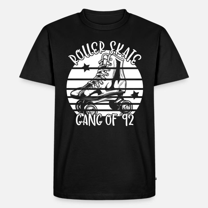 Rollschuhfahrer Rollerskates Rollschuh Gang 1992 - Männer Premium Bio T-Shirt - Schwarz