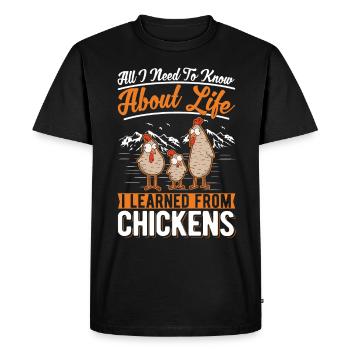 Chickens Farmer Chicken Gift Farmer - Men's Premium Organic T-Shirt - black - Front - Nico (187cm)