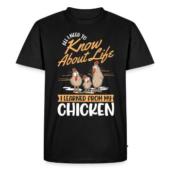 Chickens Chicken Breeding Chicken Farmer - Men's Premium Organic T-Shirt - black - Front - Nico (187cm)
