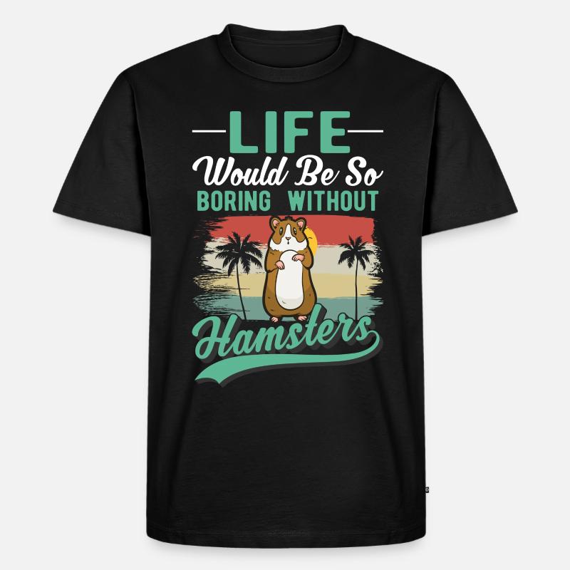 Hamster Besitzer Goldhamster Hamster - Männer Premium Bio T-Shirt - Schwarz