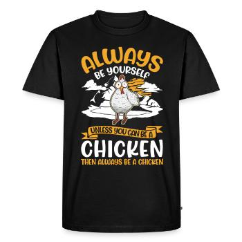 Chickens Chicken Breeding Chicken Farmer - Men's Premium Organic T-Shirt - black - Front - Nico (187cm)