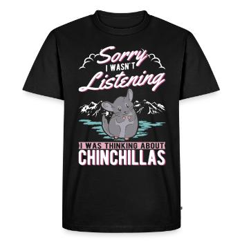 Chinchilla Gift Woolly Mouse Short-tailed Chinchilla - Men's Premium Organic T-Shirt - black - Front - Nico (187cm)