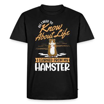 Hamster Cadeau Hamster Roue d’Or Hamster - T-shirt Premium bio Homme - noir - Devant - Nico (187cm)