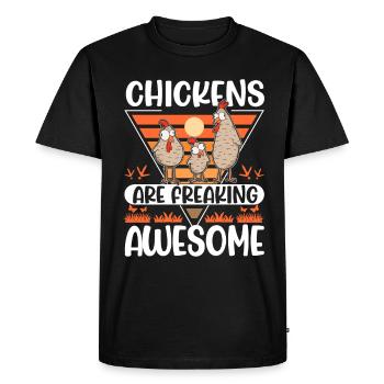 Chickens Farmer Chicken Gift Farmer - Men's Premium Organic T-Shirt - black - Front - Nico (187cm)